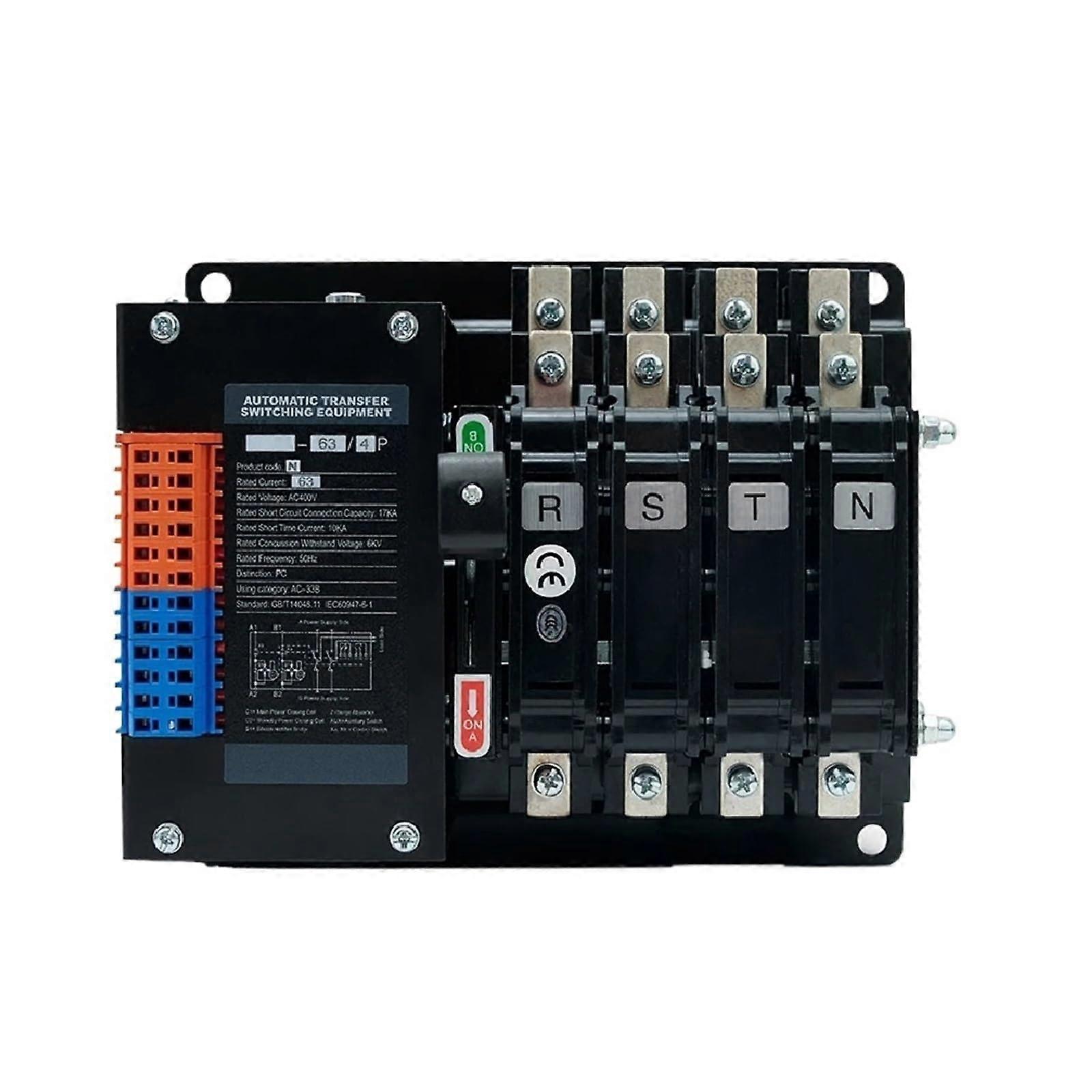 YES163 4P Automatic Transfer Switch 125A Dual Power Generator Changeover Switch
