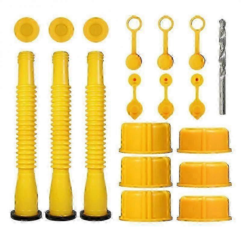 19/25pcs Gas Can Spout Replacement Plastic Gas Can Thread Cap Can Spout Replacement