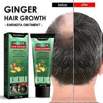 Pomada de crescimento de cabelo de gengibre, hidratar e engrossar o cabelo, reparar o cabelo danificado e prevenir a perda de cabelo creme de cuidados com o cabelo