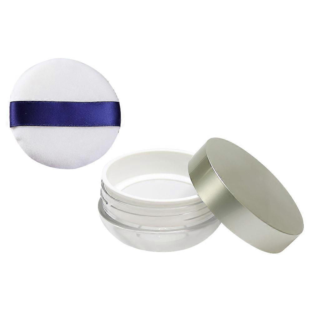 Refillable Powder Boxes Ladies Empty Puff Box for DIY Makeup 1Set