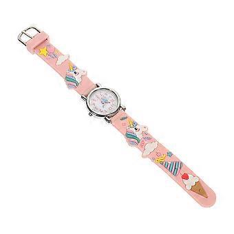 Einhorn-Kinderuhr, bunte Kunststoffarmbanduhr, tragbar für Kinder