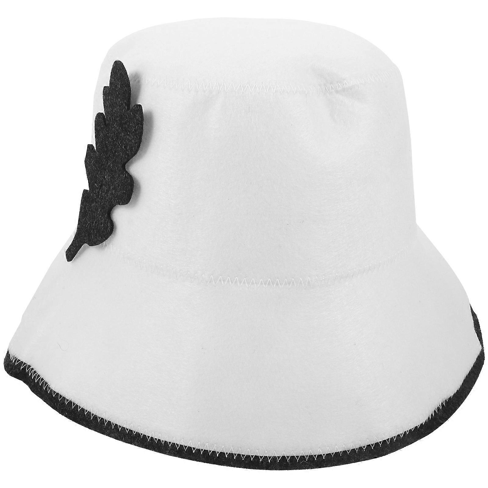 White Felt Sauna Hat for Men Comfortable Bathing Hat Shower Cap