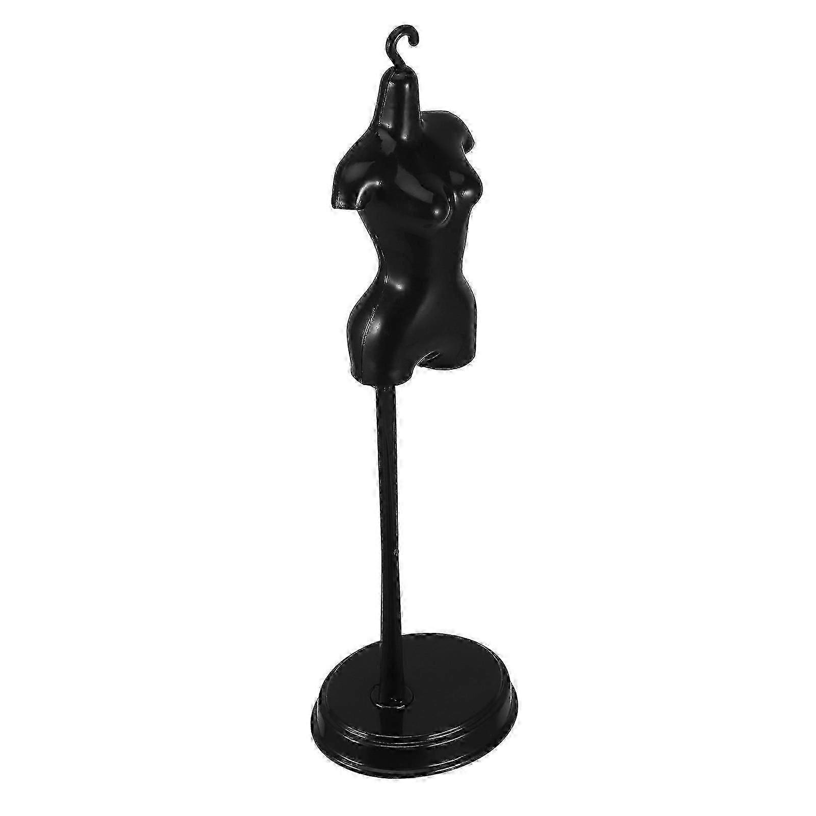 Model Stand Doll Dress Forms for Display Black Plastic Mini Mannequin
