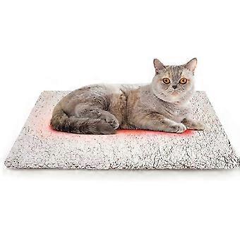 Extra Warm Thermal Pet Pad with Non-Slip Bottom, Removable Washable Cover for Indoor Outdoor Non Ele