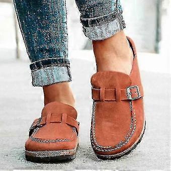 Kvinder Afslappet Komfortable Træsko Ruskinds Slip-On Sandaler Sommer Hjemmekontorsko_l25 Ny Ankomst S06