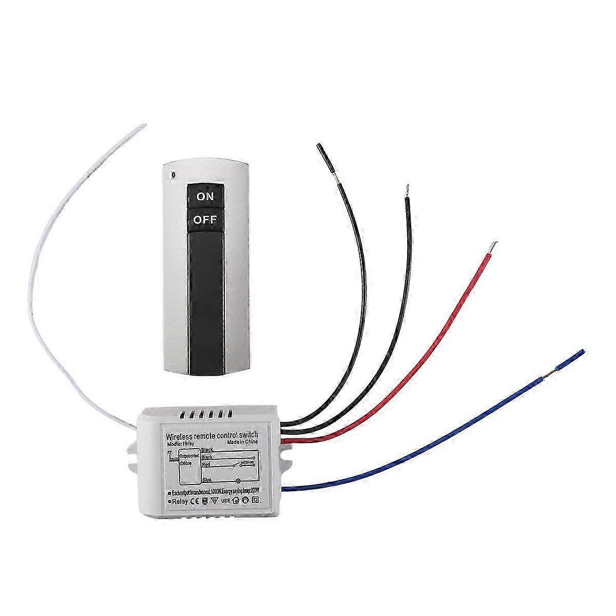 1 Way ON/OFF 220V Wireless Remote Control Switch Digital Remote