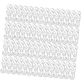 150 pezzi di fibbia per maschera regolabile, gancio di estensione per maschera, gancio antiscivolo, gancio per maschera protettiva per le orecchie, gancio a forma di S, connettore per corda per maschera (bianco 53x15 mm)