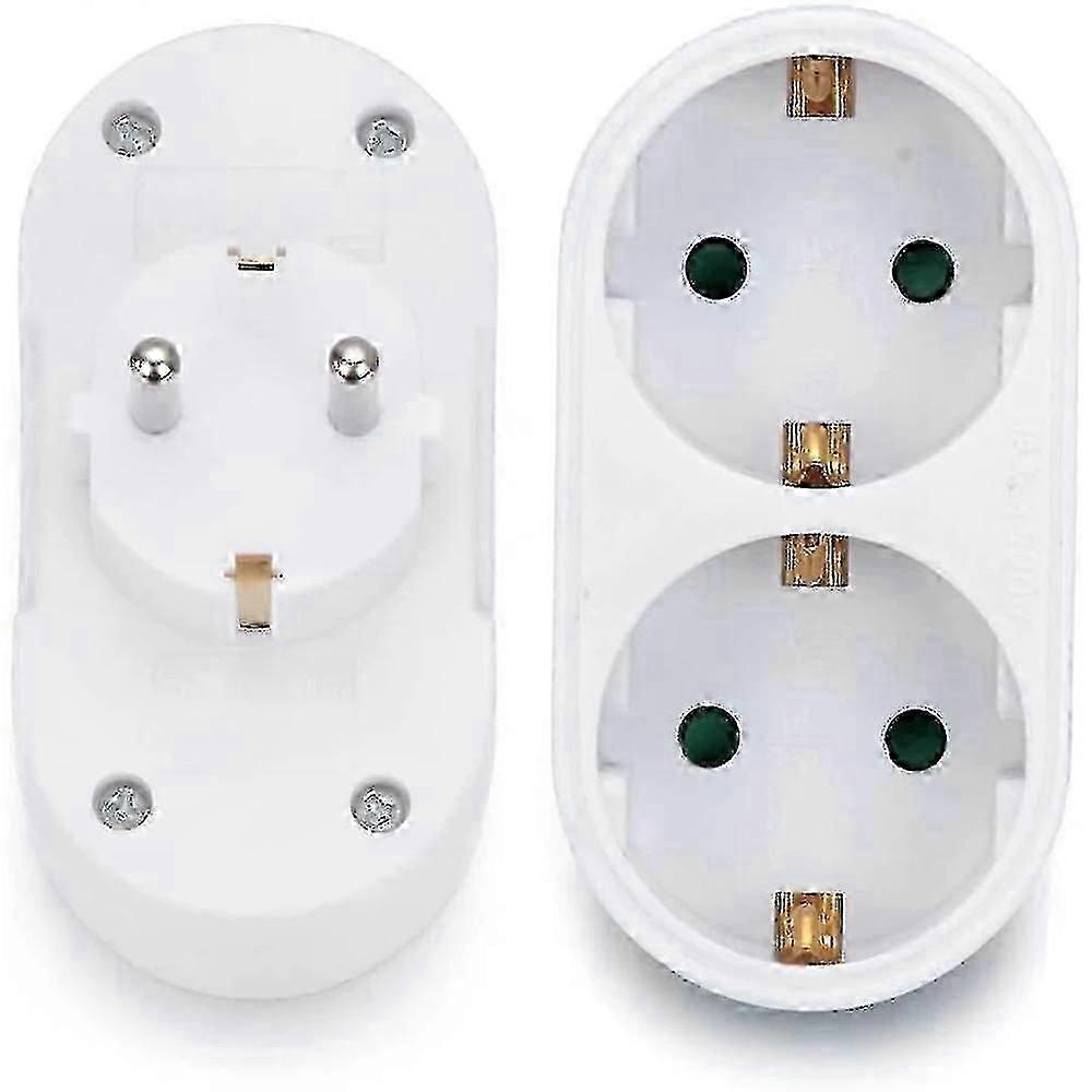 2 Slot Double Plug Multiple Plug Socket Multi Plug Adapter Horizontal T