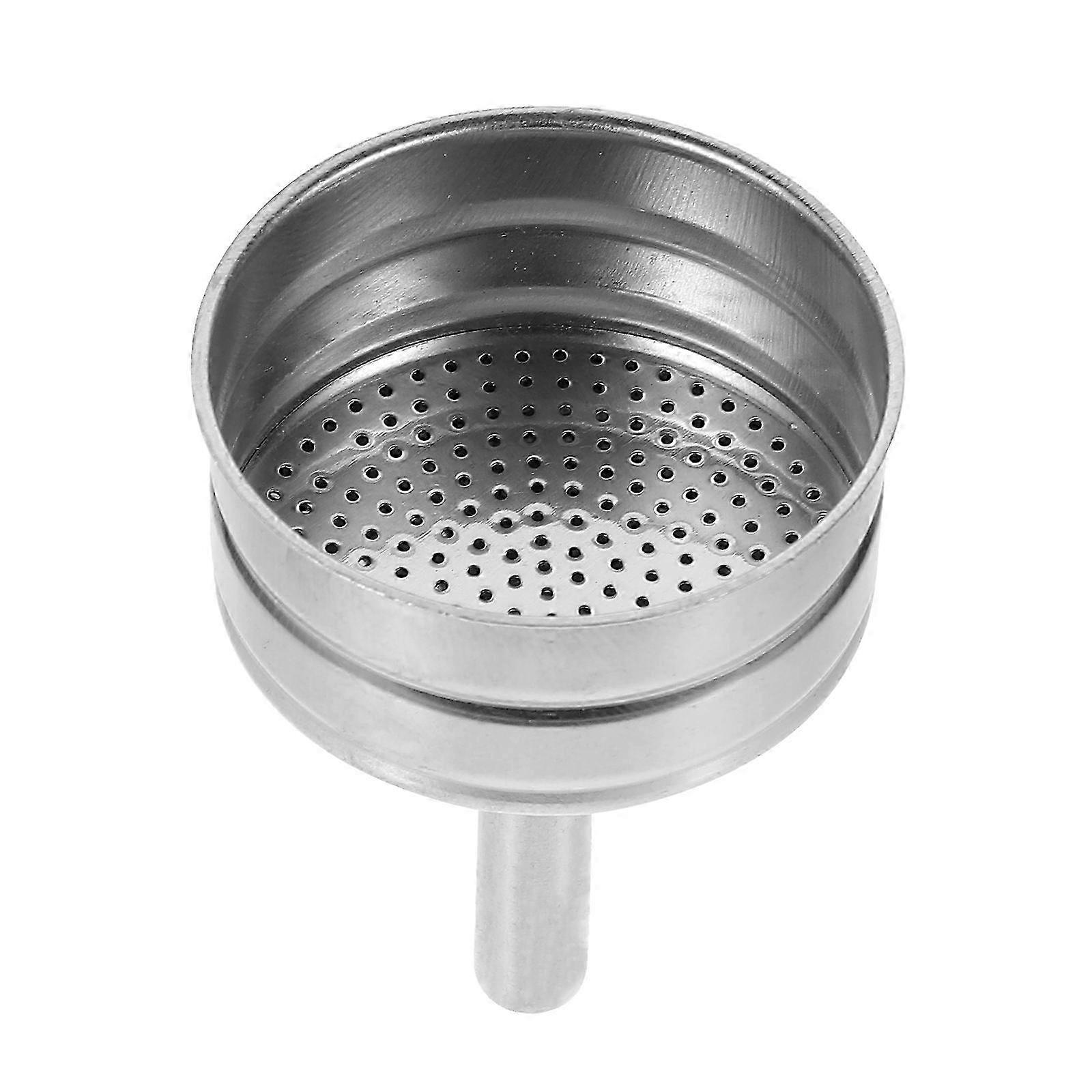 Reusable Coffee Filter Funnel for Mocha Pot Coffee Filter 1Pcs Silver