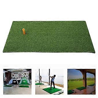 Golf Hitting Mat Indoor Outdoor Golf Swing Practice Grass Mats with Rubber Golfing Tee