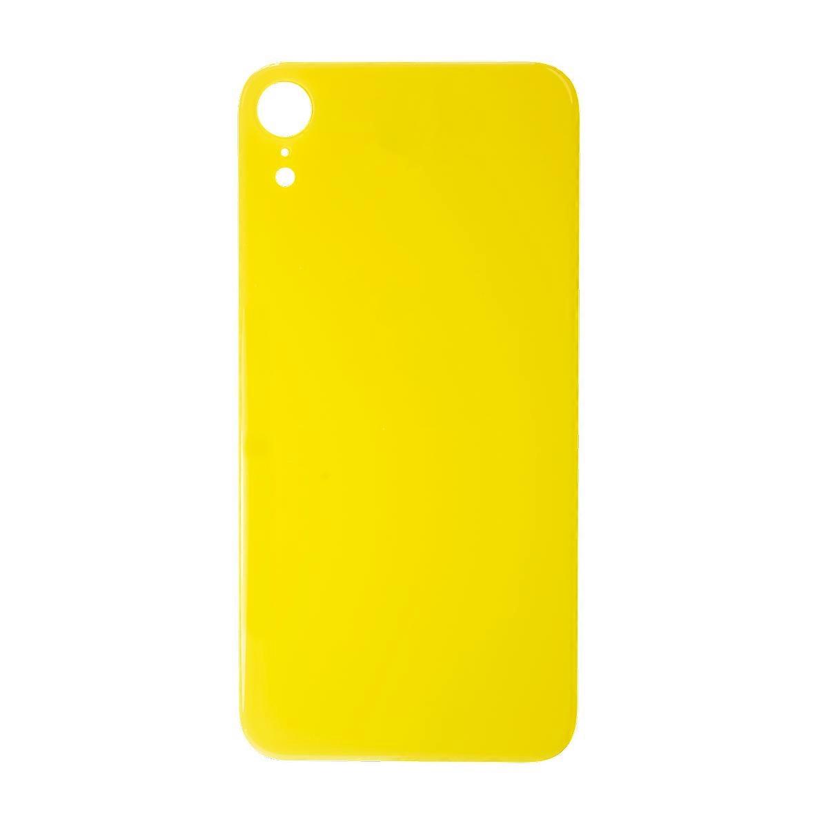 Glass Back For iPhone XR Plain in Yellow
