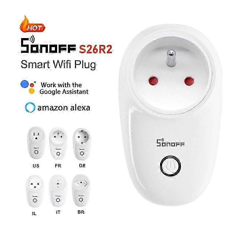 Sonoff S26R2 S26 R2 WiFi 16A Smart Socket Plug Real Timer Switch Remote