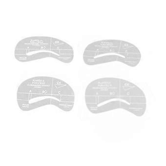 Plantillas para dar forma a las cejas para lograr cejas simétricas y uniformes, plantillas flexibles y reutilizables, paquete de 4