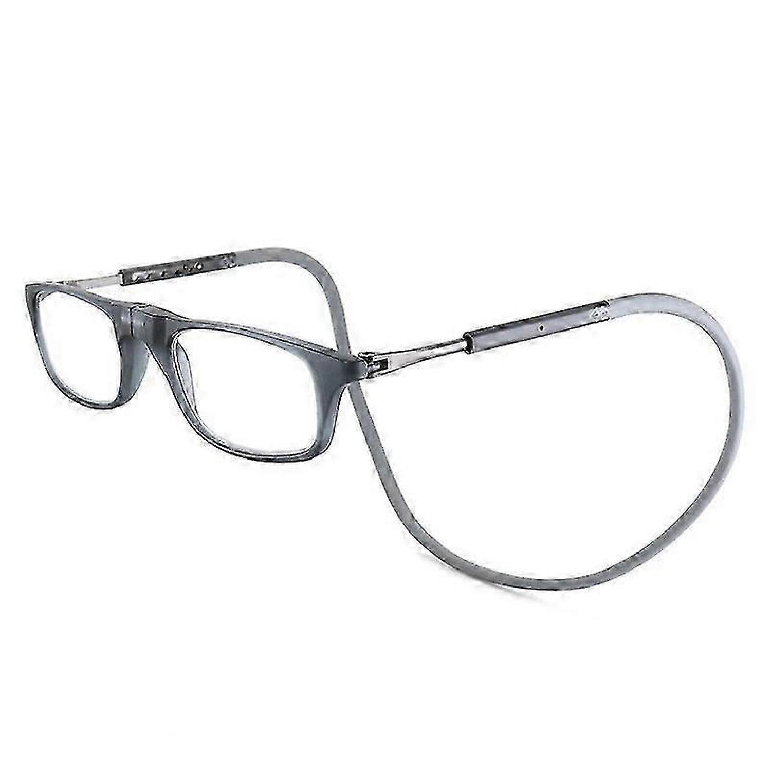 High Quality Clic Magnetic Reading Glasses, Unisex, Soft Foldable Strap, Computer Reader
