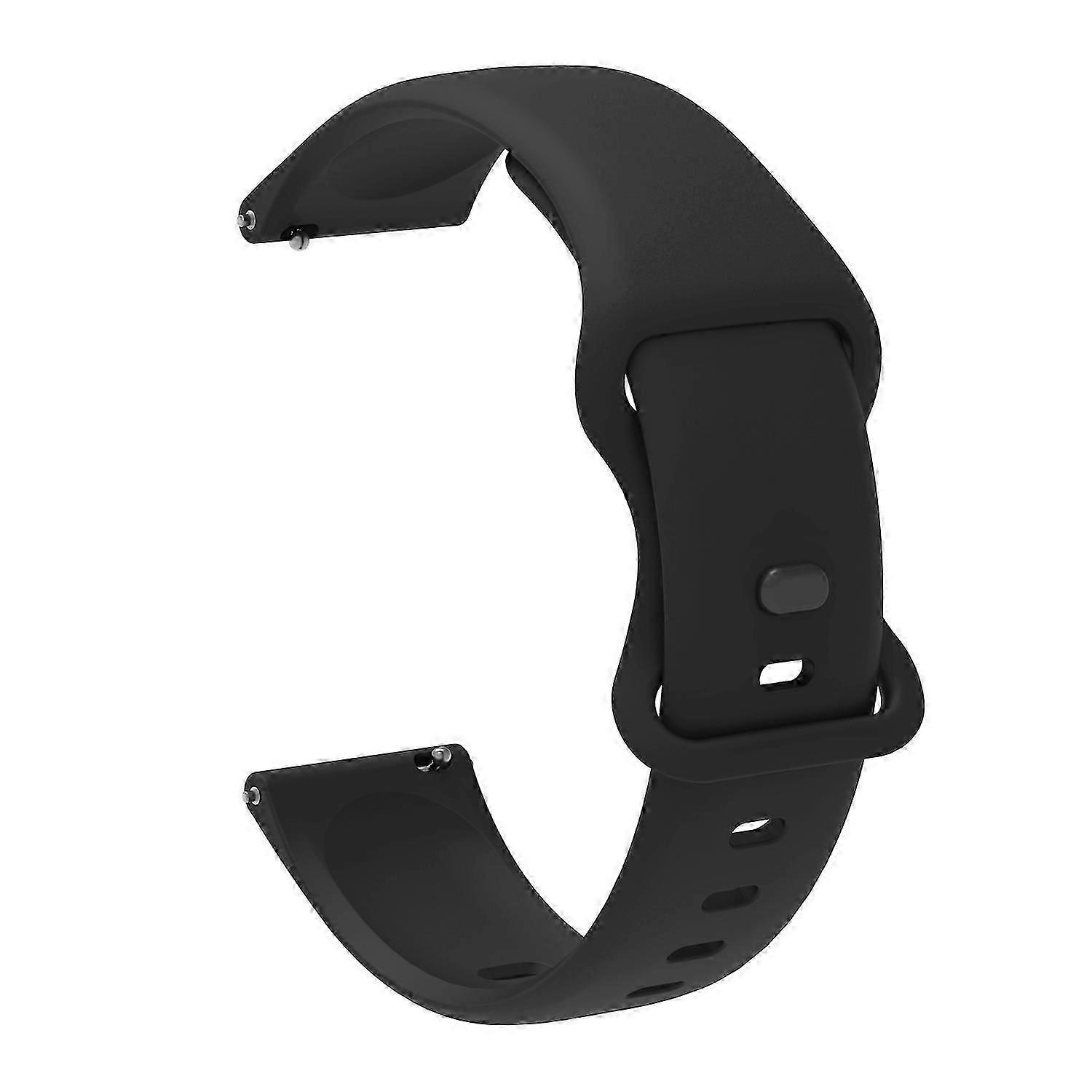 20mm universal silicone watchband strap replacementBlack [MI]