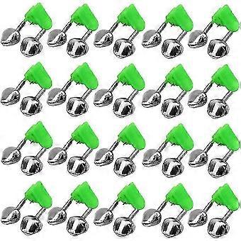 20 Pcs Fishing Rod Bell Fish Ring Double Alarm Bells Fishing Rod Bite Alarm Twin Bells Fishing Bell Alarm for Night Fishing Accessory Fishing Ent zxfg