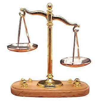 Retro Mini Balance Scale Model 1:12 Scale Vintage Decor compatible with Collectors and Dioramas