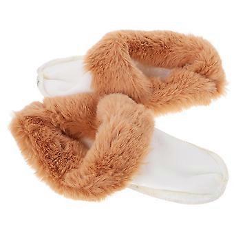 Winter Plush Shoe Inserts for Men and Women Detachable Warm 1Pair Khaki
