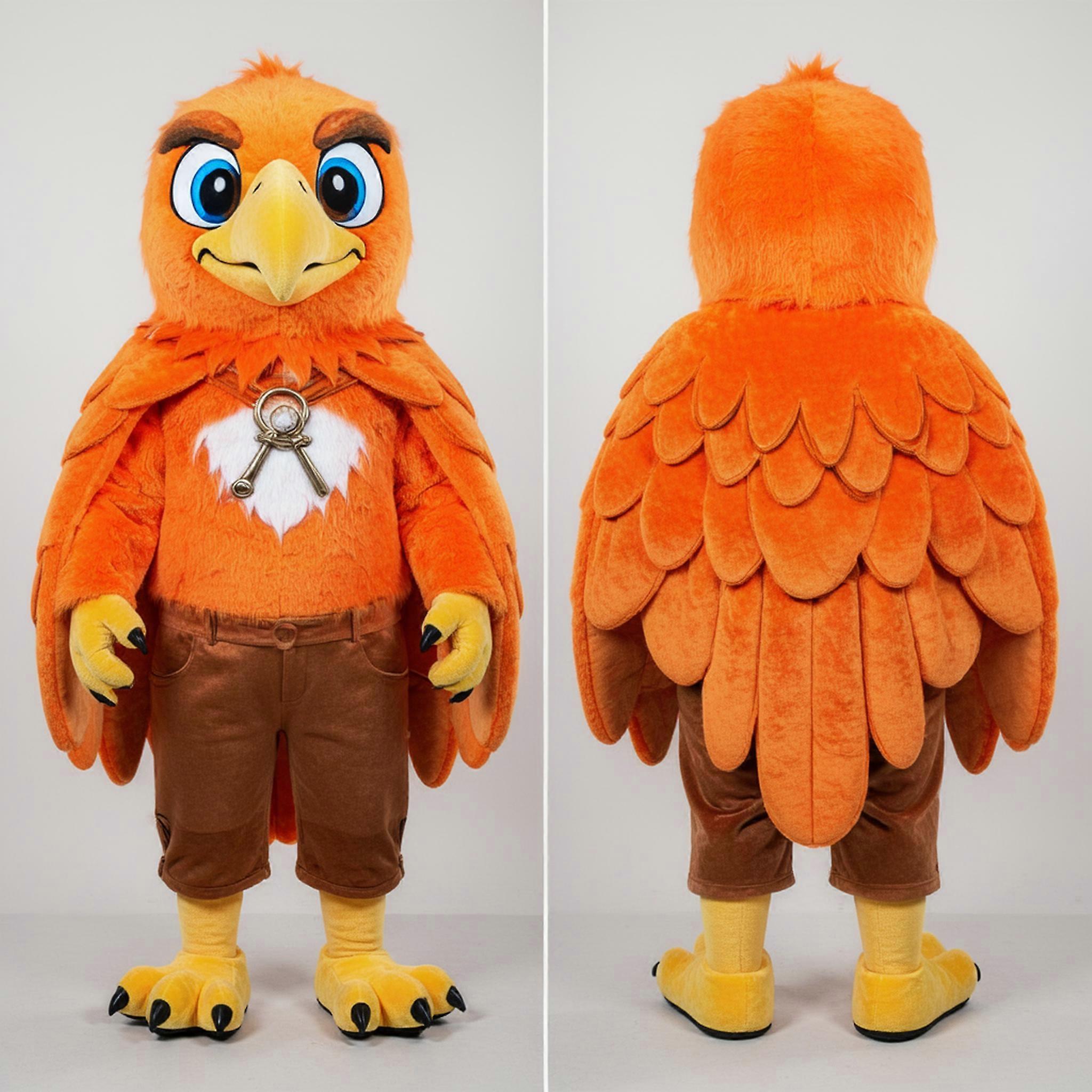 MASTICOT Rust Orange Broad Winged Haasts Eagle Mascot