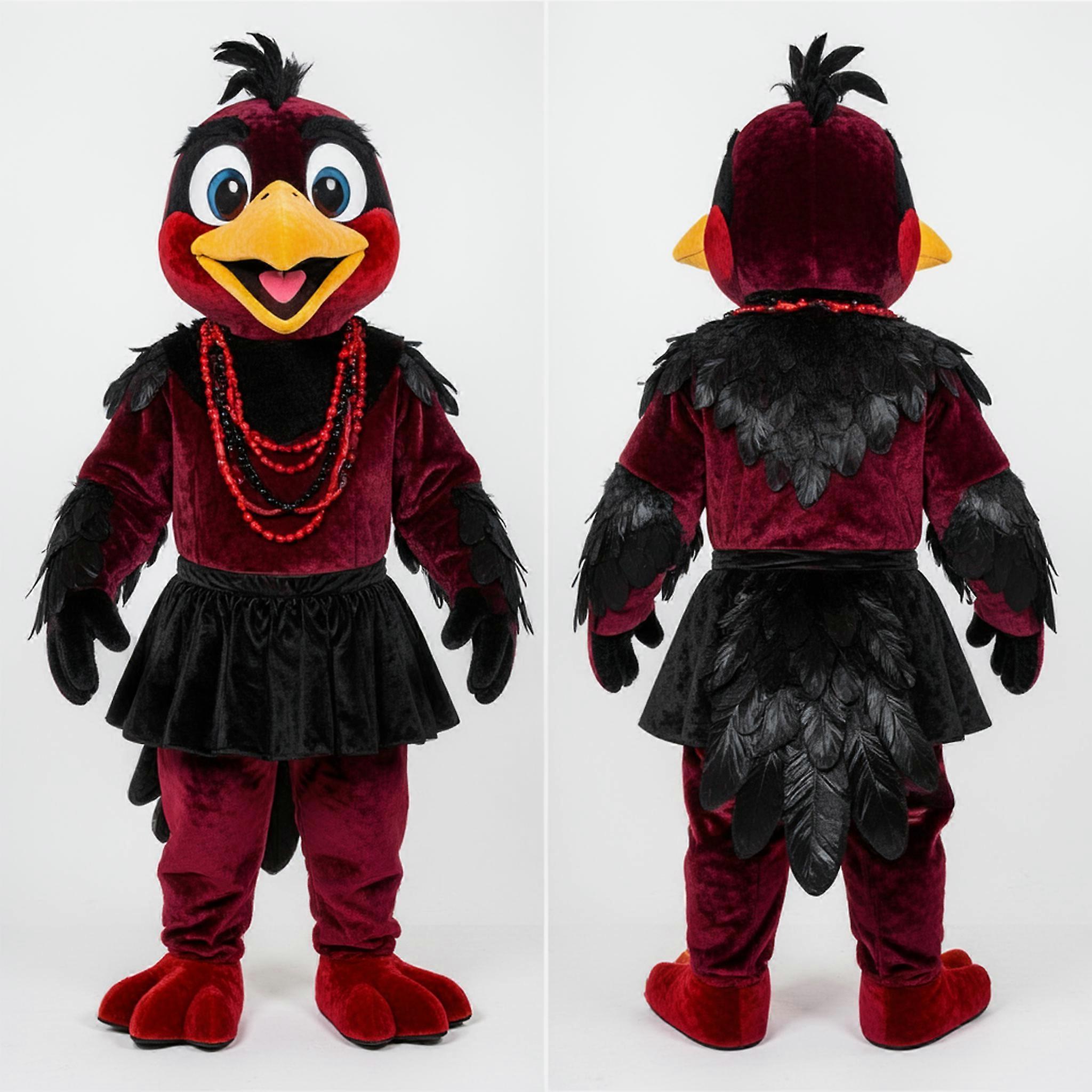 MASTICOT Crimson Feathered Blackbird Mascot