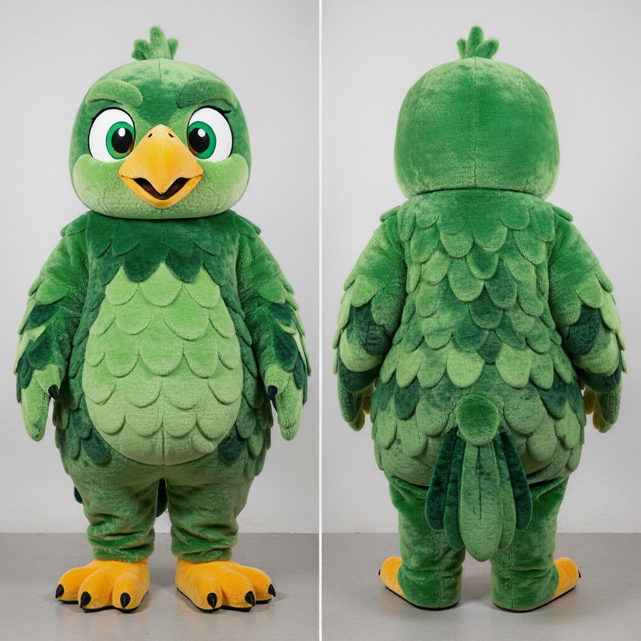 MASTICOT Emerald Green Broad Winged Hawk Mascot
