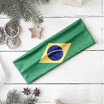 Elastic Country Flag Soccer Headband Soft Comfortable Sweat Absorbent Hairband for World Cup Fan Cheer Events