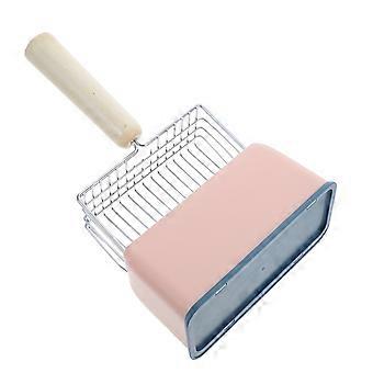 Cat Litter Scooper Metal for Cleaning 2Pcs Durable Pink Sturdy Scoop