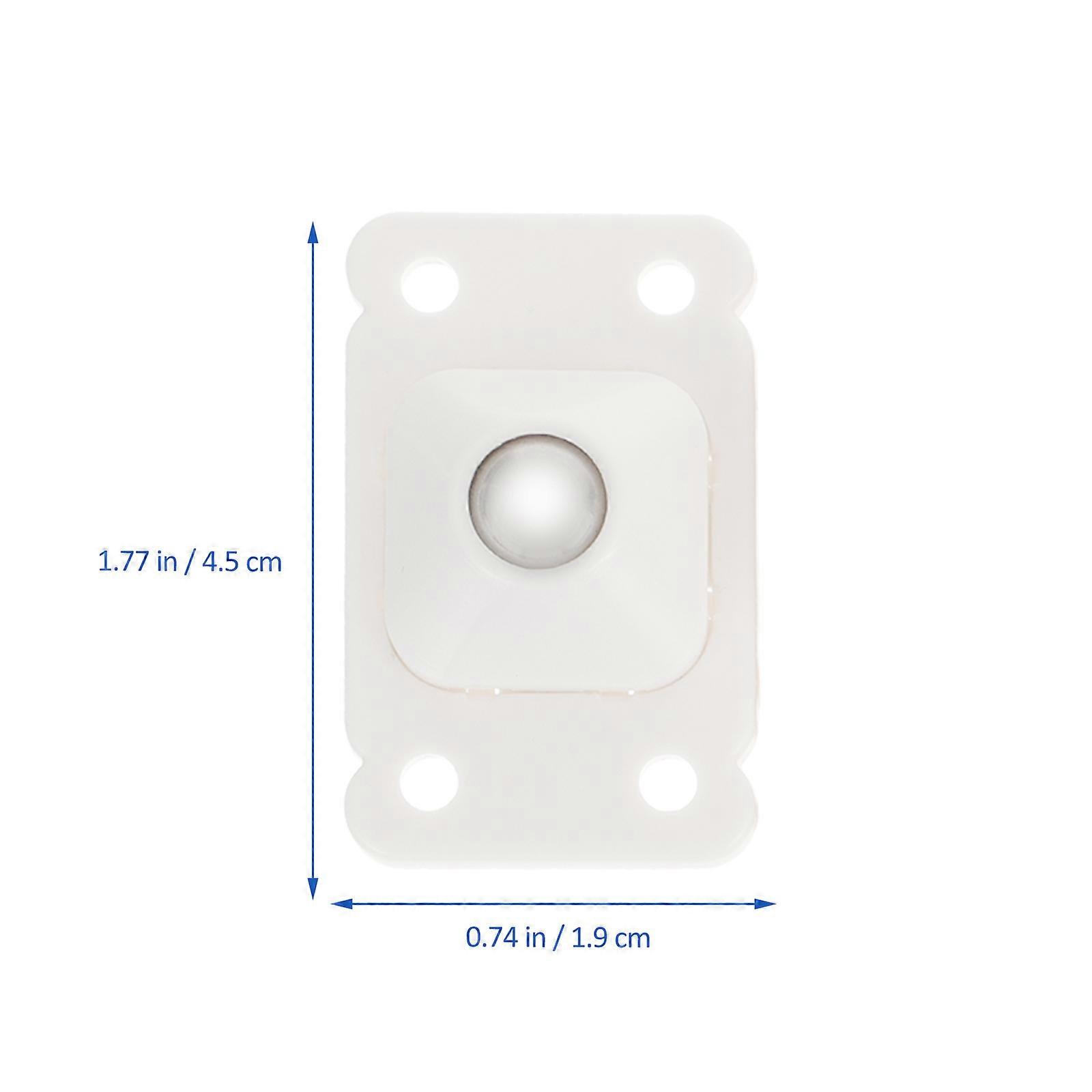 Universal Adhesive Box Bottom Wheels for Storage Boxes 8Pcs White