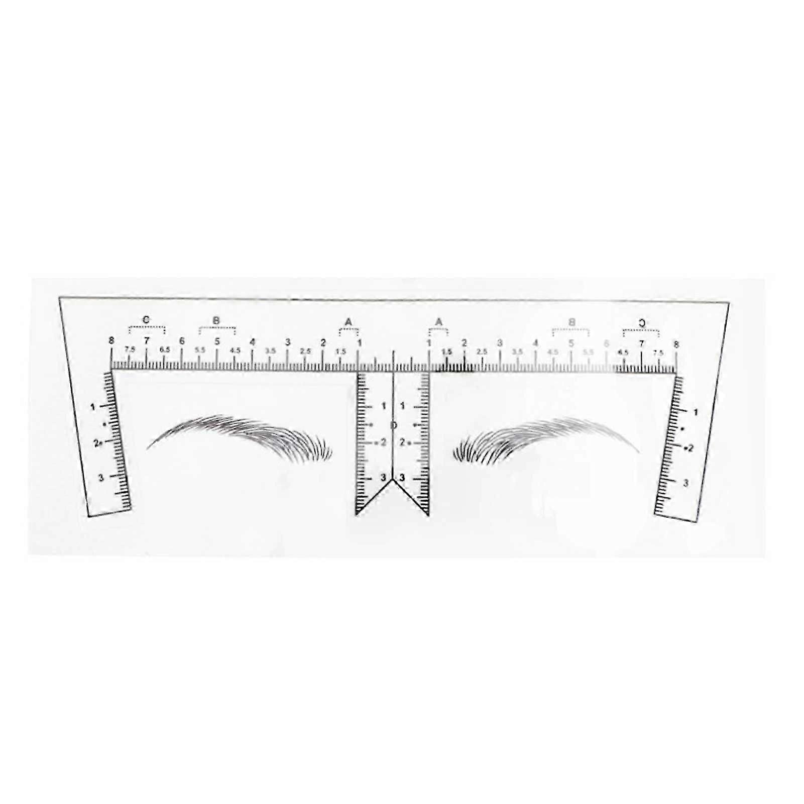 Symmetrical Eyebrow Positioning Ruler Sticker