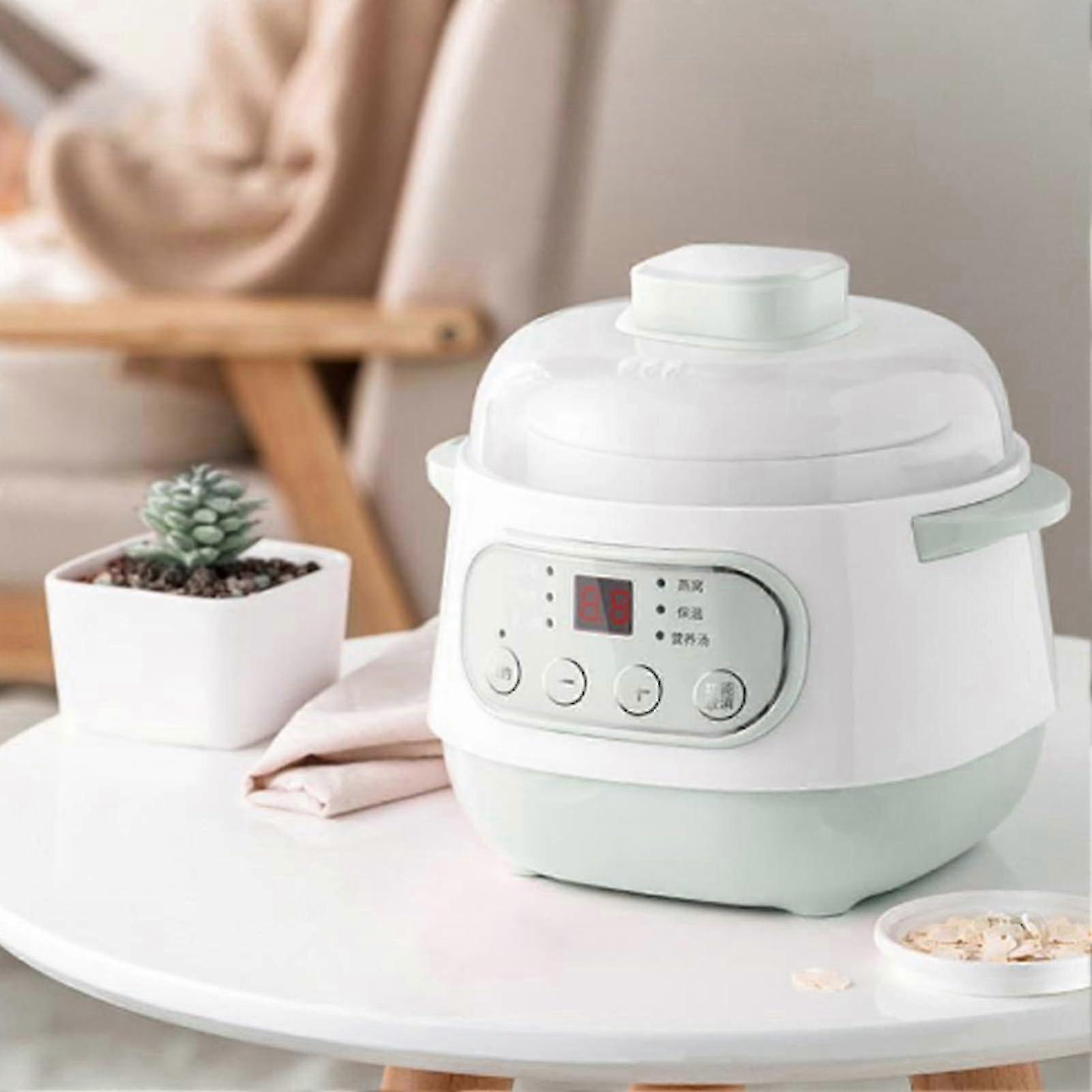 Green Ceramic 1L Slow Cooker with Timer