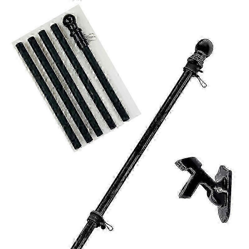 Black Aluminum Wall Mount Flagpole Kit