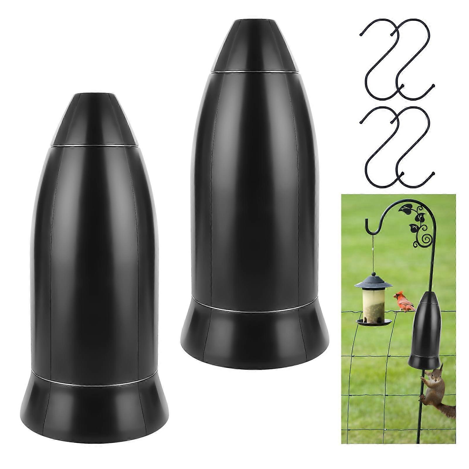2 Pack Squirrel Baffle for Bird Feeder Pole, SquirrelProof Guard for Shepherd's Hook Outdoor Use