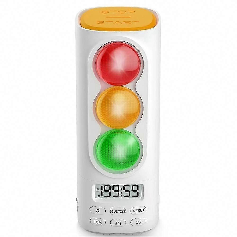 Visual Timer for Kids with Traffic Light Audio Digital LCD Display Countdown Timer for Classroom Home Kitchen