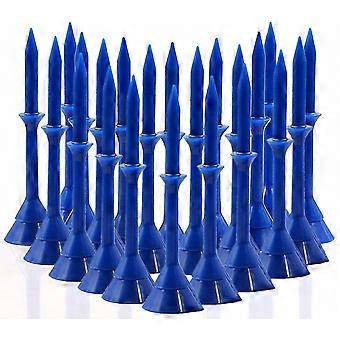 100 Pcs Plastic Step Down Golf Tees, 3 1/4 Inch (83mm) Long, Blue and White Mixed Cup Style Tees for Men, Women & Kids
