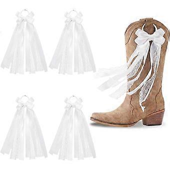 Chic Lace Boot Bows Clips for Cowgirl Boots - Ideal Country Concert Wedding Bridal Shower Reception DIY Accessory