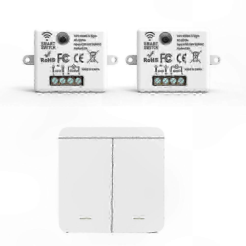 2-Gang Wireless Switch Kit RF 433