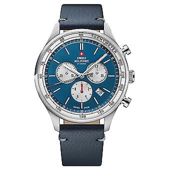 Wristwatch round with leather strap watch for Man Analog Quartz with cowhide bracelet SM34081.08