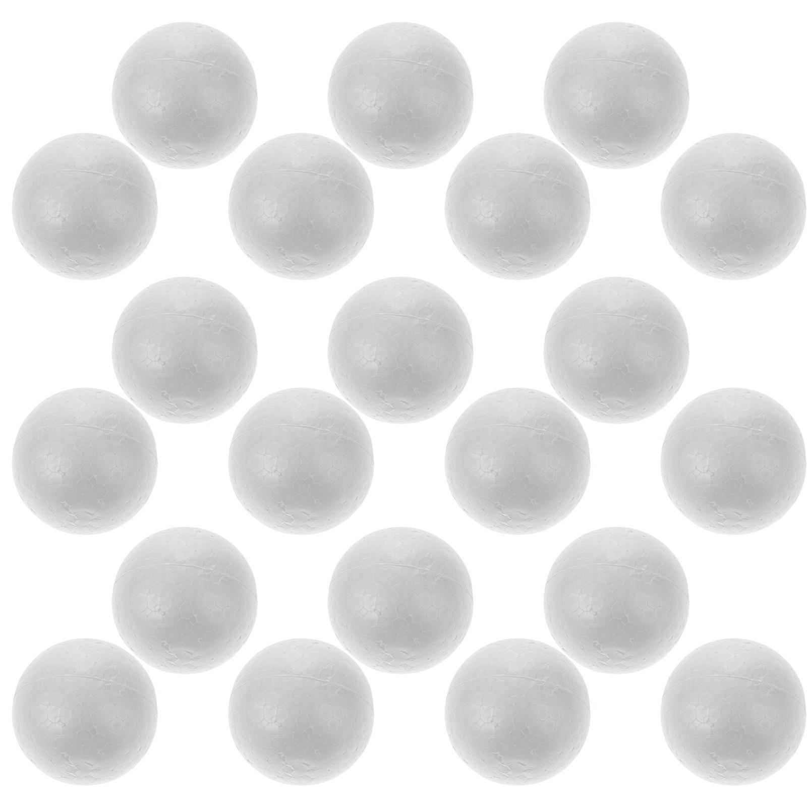 Polystyrene Balls for Modeling Craft 25Pcs White Solid Round Spheres Set