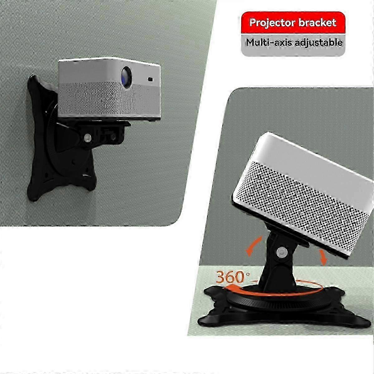Multi Functional Projector Gimbal Desktop Bracket Lifting Bracket Wall Mounted Bracket 360 Degree Rotating Bracket White Edition