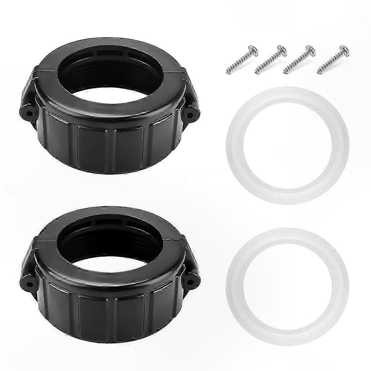 Spa Heater Split Nut Union 2-Inch with Screw Gasket, 2-Pack