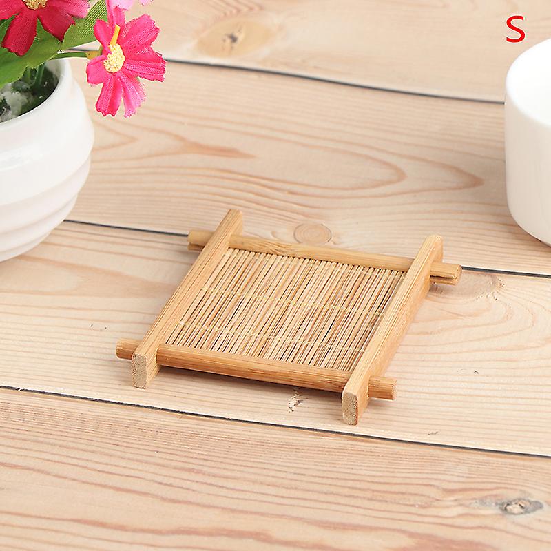 Bamboo Tea Cup Mat Wooden Coaster Tea Set Kitchen Accessories Pla Coaster