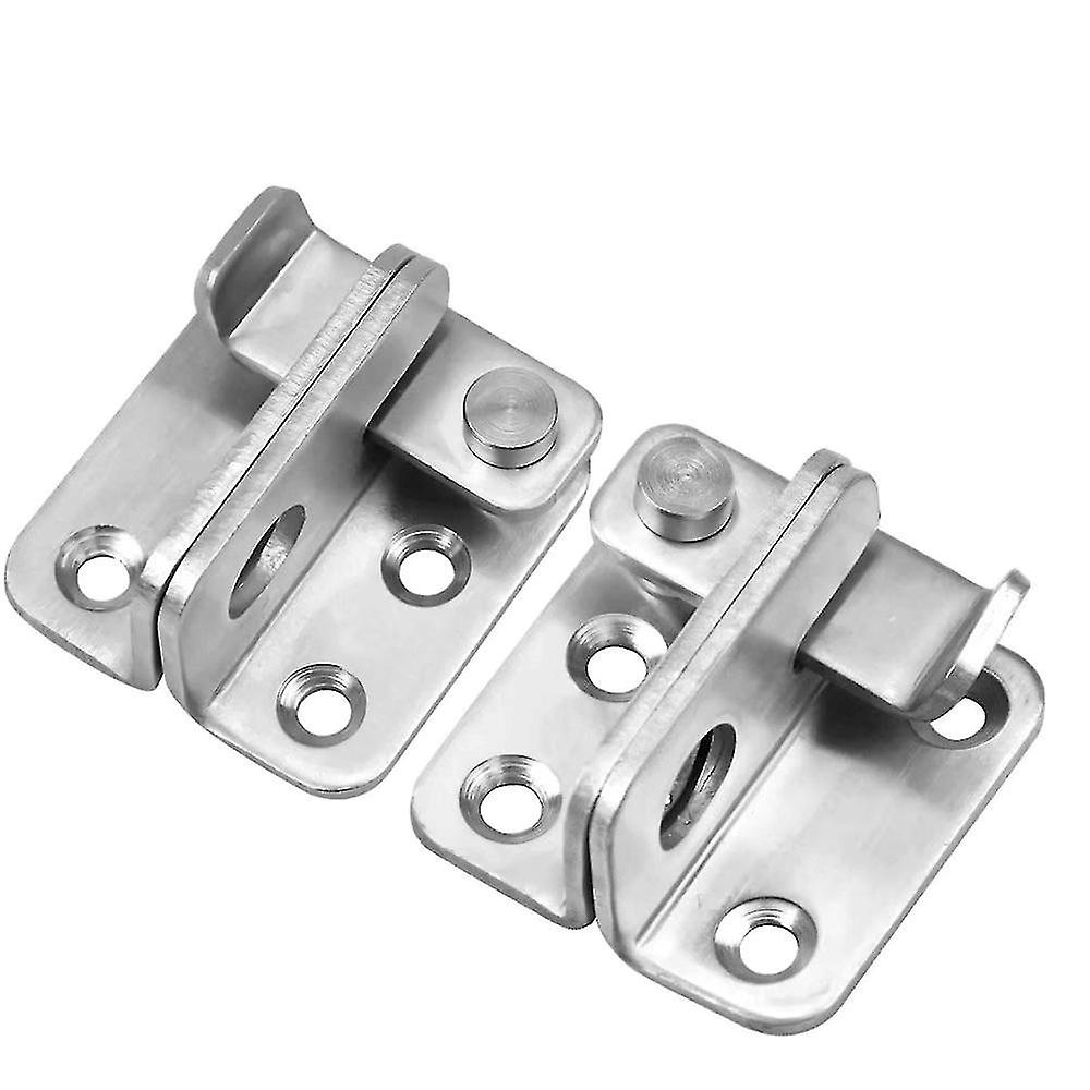 Pxcl 1 Pair (2pcs) Gate Latch Stainless Steel Right And Left Padlock Hasp Door Latch Door Lock For Toilet Windows Furniture Pet Gate Lock