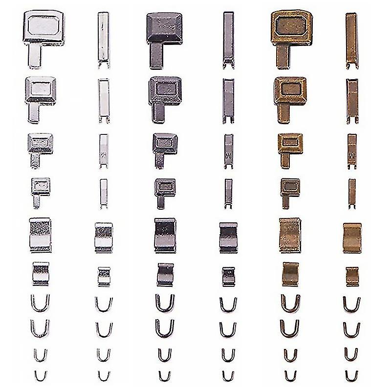 0.5X0.3cm Zipper Pulls 24 Sets Zipper Head Clothes Repairing Accessories Zipper Insertio