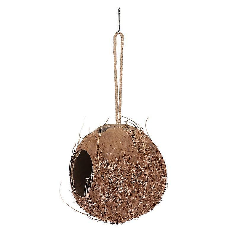 12X12cm Wood Color Small Animal Bedding 1pc Creative Multifunction Nest Birds Parrot Feeder Practica