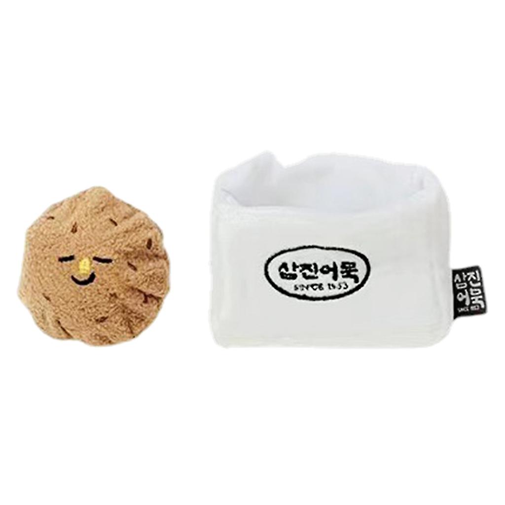 Snuffle Dog Toy Γεμιστό Meat Ball Χαριτωμένο παιχνίδι διανομής Μασώμενο-ανθεκτικό παιχνίδι μάσησης
