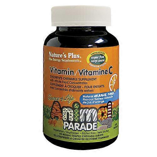 Animal Parade Child Sugar Free Vitmamin C, 90 Count by Natures Plus