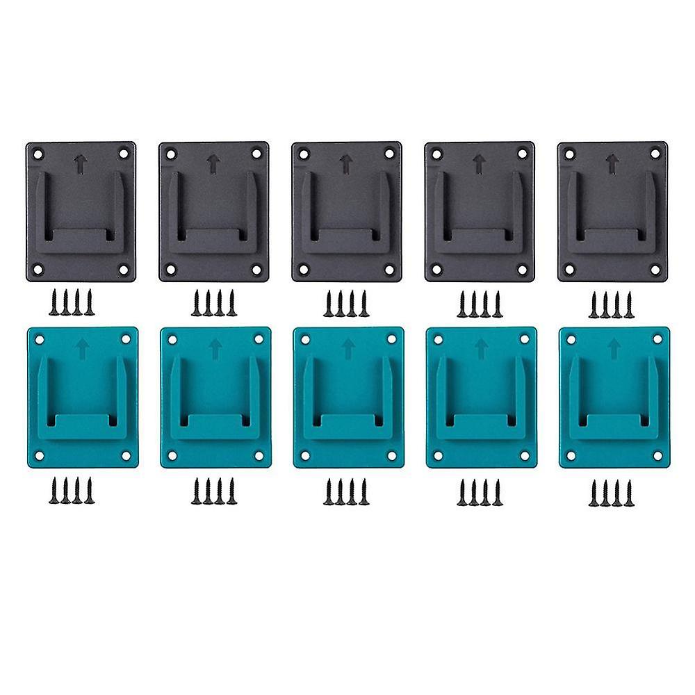 10pcs Wall Mount Storage Mount Bracket Machine Holder Fixing Devices Electric Tool Fit For 18v Batt