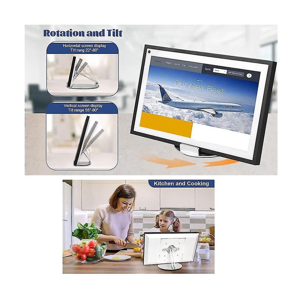 Aluminum Desktop Stand For , Adjustable Stand With Rotatable Base, Tablet Display Holder