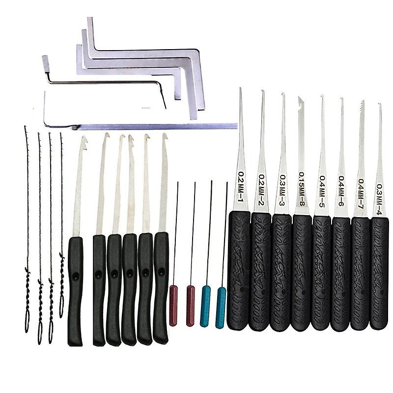 Professional Lock Pick Set Hand Tools Locksmith Tools Remove Hooks Lock Pin Broken Key Extractor  Practice Pick Lock Combination
