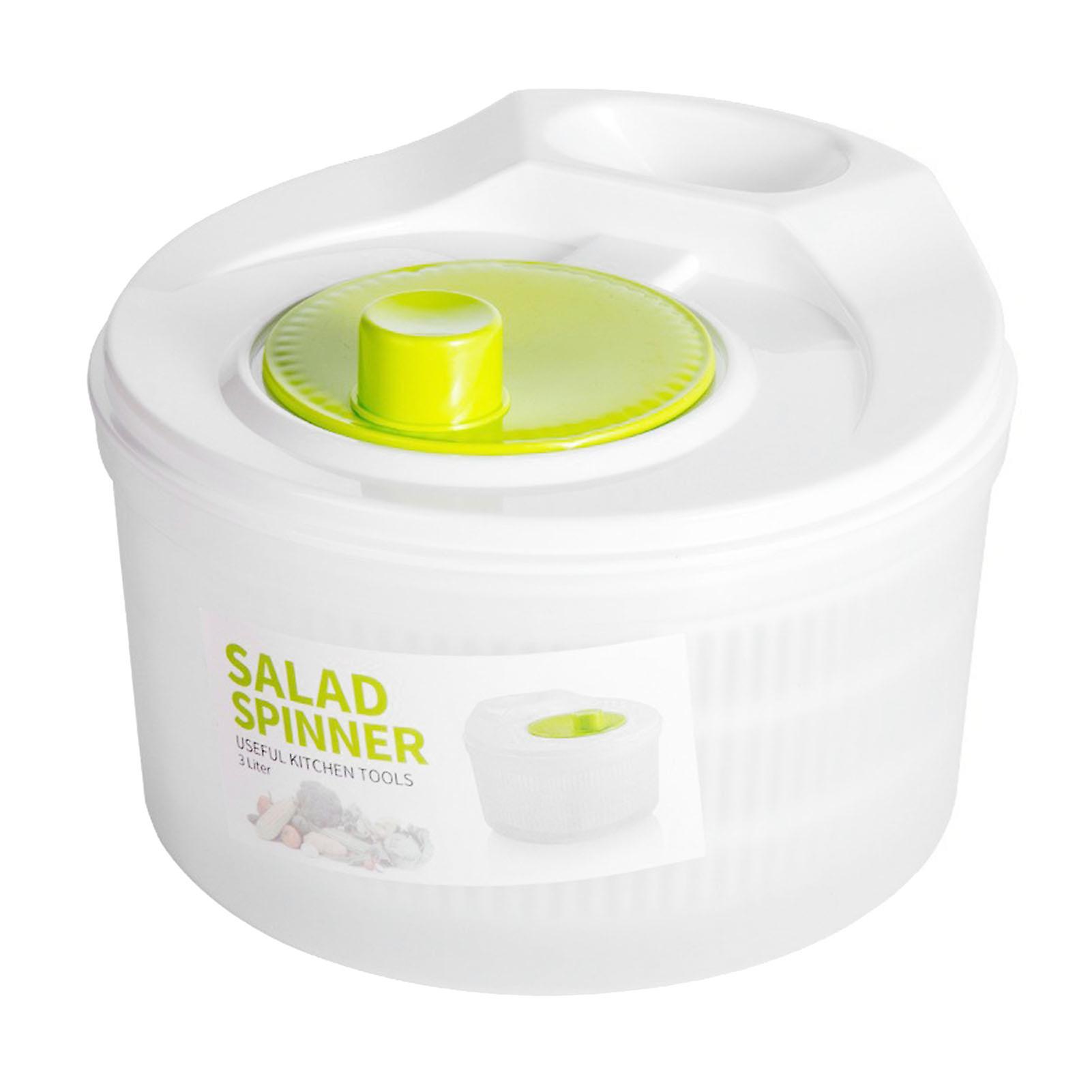 5L Large Plastic Salad Spinner for Fruits & Veggies - Quick Dry Function